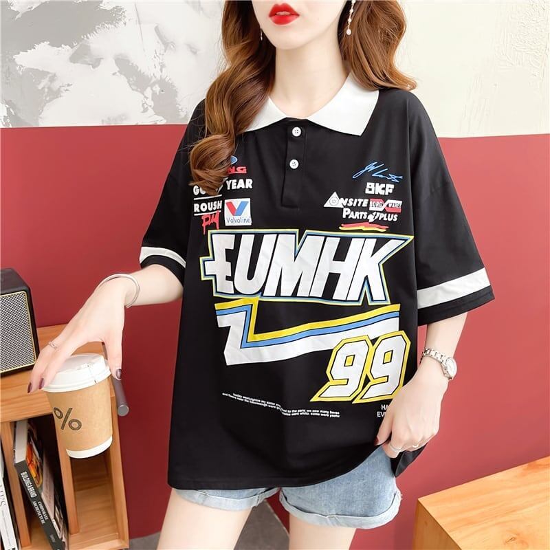 着心地抜群 切り替え 女性力を高める プリント Tシャツ カットソー＜U-3524＞