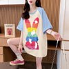 美人度アップ Tシャツ 可愛いウサギ 丸襟 半袖＜U-2824＞