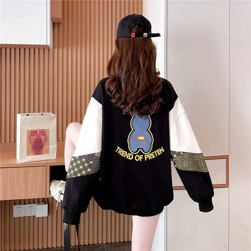 オシャレ感たっぷり プリント 美人度アップ スウェット パーカー＜U-3010＞