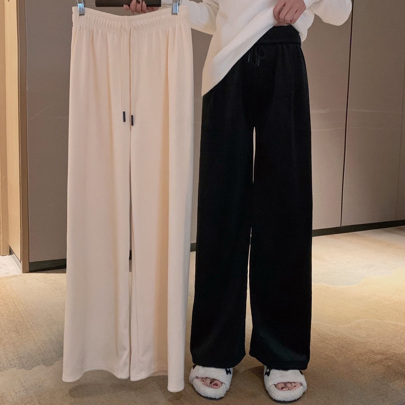 ゆったり感アップ ハイウエスト 一目惚れ パンツ ボトムス＜U-3800＞