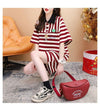 韓国系 POLOネック ストライプ柄 半袖Tシャツⅹショートパンツセットアップ ＜U-2926＞