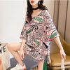 超人気 アバンギャルド 個性派 ラウンドネック プリント全2色 半袖Tシャツ<U-8720>