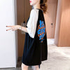 好感度満載 切り替え 美感いっぱい プリント Tシャツ カットソー＜U-3621＞