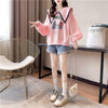 絶対欲しい グラフィックプリント セーラ服の襟 三色 長袖Tシャツトップス<U-4036>