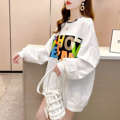 ゆったり可愛いプリントスウェット