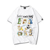 超人気 軽くて涼しくて可愛い！デザイン性抜群 カジュアル プリント全6色 半袖Tシャツ<U-9319>