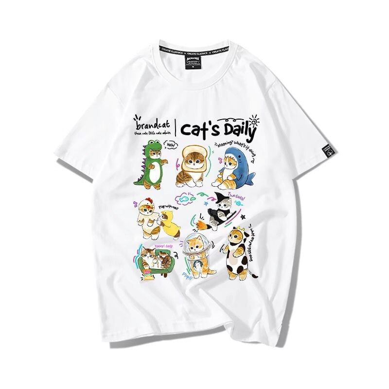 超人気 軽くて涼しくて可愛い！デザイン性抜群 カジュアル プリント全6色 半袖Tシャツ<U-9319>