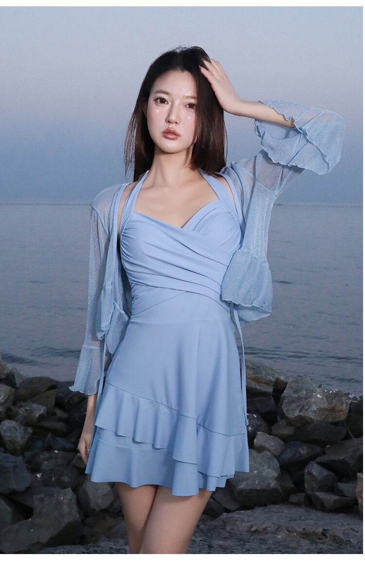 好感度UP 全4色 カジュアル 半袖 Tシャツ 水着 ワンピース ＜U-11816＞