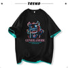ユニセックスピュアコットン漫画プリント半袖Tシャツ<U-5115>