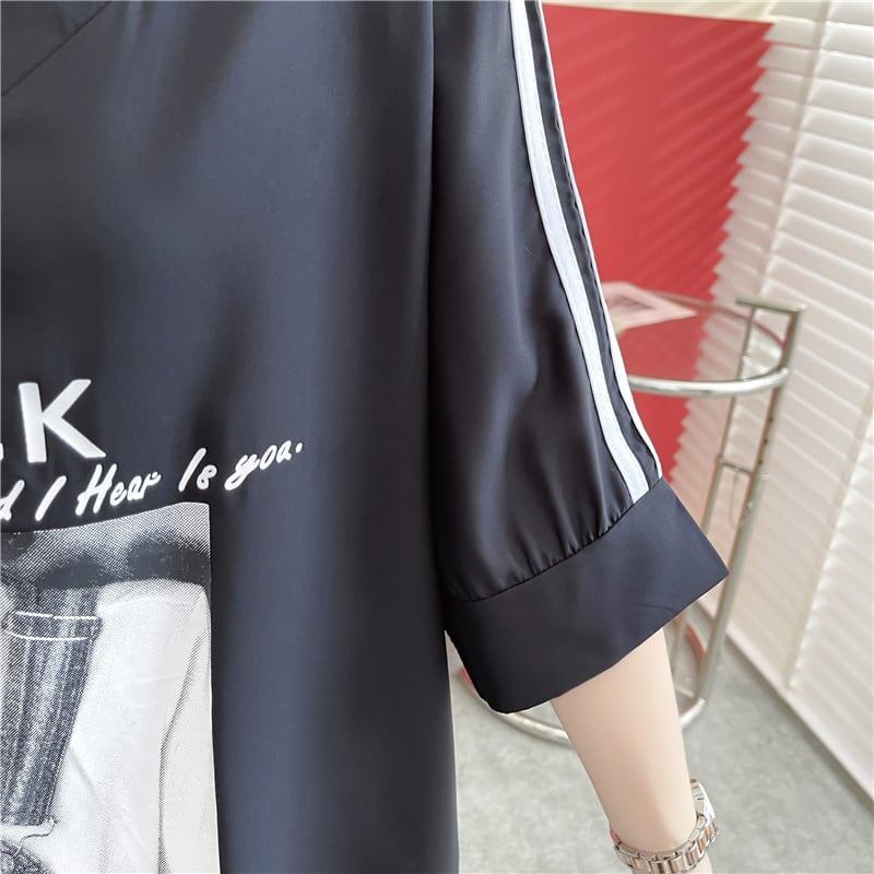 デザイン感 プリント チャーミング Tシャツ カットソー＜U-3476＞