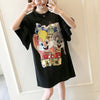 スタイリッシュ プリント 一目惚れ Tシャツ カットソー ワンピース＜U-3440＞