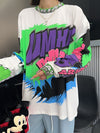 着回し力抜群 アバンギャルド 個性的なデザイン プリント全2色 Tシャツ<U-9225>