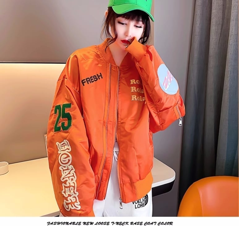 超人気 スタジャン六色あり アルファベット刺?ユニセックス ジャケット＜U-4132＞