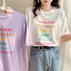 ゆったり感アップ 切り替え オシャレ度満点 プリント Tシャツ カットソー＜U-3404＞