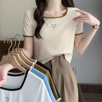 スリム 切り替え スタイリッシュ Tシャツ カットソー＜U-3449＞