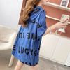 着心地抜群 切り替え 女性力を高める プリント Tシャツ カットソー＜U-3489＞