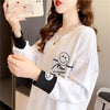 美感いっぱい 切り替え 好感度満載 プリント Tシャツ カットソー＜U-3661＞