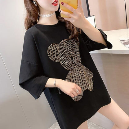 今季大好評 切り替え 美感いっぱい プリント Tシャツ カットソー＜U-3503＞