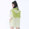 期間限定 ファッション 個性派 レイヤード風 切り替え プリント全3色 男女兼用 半袖Tシャツ<U-9044>