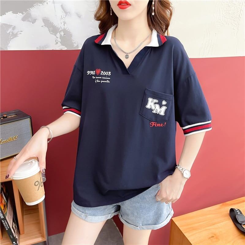 カジュアル 切り替え オシャレ度満点 プリント Tシャツ カットソー＜U-3650＞