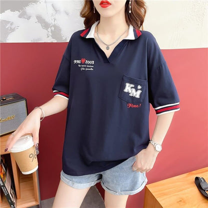 カジュアル 切り替え オシャレ度満点 プリント Tシャツ カットソー＜U-3650＞