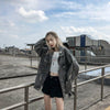 韓国風ルーズデニムジャケットレイジーストリートトップス<U-5099>