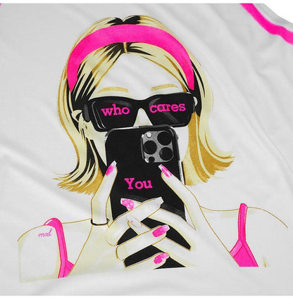軽い生地が夏にぴったり！ ノースリーブ プリント全2色 Tシャツ カットソー＜U-11359＞