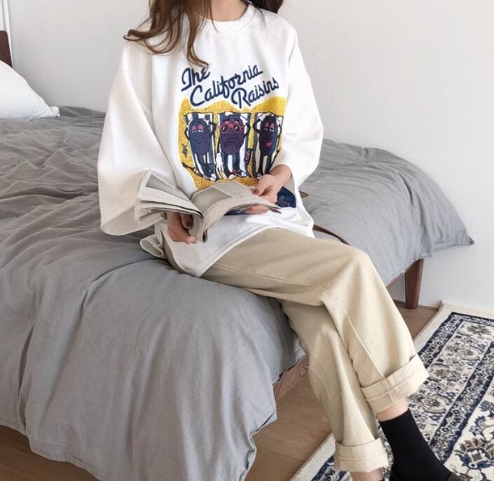 話題沸騰中 ゆったり カジュアル プリント 2色半袖Tシャツ＜U-8161＞