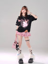 着回し力抜群 レース スウィートプリント 全2色 半袖Tシャツ ＜U-8711＞