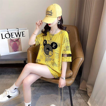デザインセンス重工業ホットダイヤモンドパーソナライズされた漫画半袖Tシャツ、夏の新しいスタイル<U-2924>