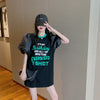 話題沸騰中 パフスリーブ ファッション プリント 全2色 半袖 Tシャツ <U-8662>