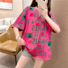 個性的なデザイン プリント お値段以上 Tシャツ カットソー ワンピース＜U-3302＞