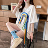 着回し力抜群 個性派 高見えデザイン 着心地良い 2色選択 半袖 Tシャツ <U-9277>