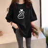 組み合わせやすい Tシャツ プリント 七色 ゆったり半袖＜U-2968＞