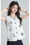 海外トレンド カジュアル 好感度UP 袖なし Tシャツ ＜U-11965＞