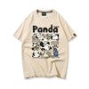 売り切れ必至 カジュアル ファッション感満々 アバンギャルド プリント カップル 全7色 半袖 Tシャツ <U-9320>