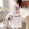 着心地抜群 切り替え 女性力を高める プリント Tシャツ カットソー＜U-3655＞