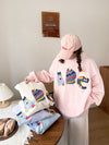 大人可愛い ゆったり 刺ロゴ パーカ 全4色トップス＜U-4811＞
