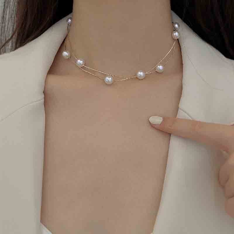 デザイン感 チャーミング 綺麗め ネックレス アクセサリー＜isf-3127＞