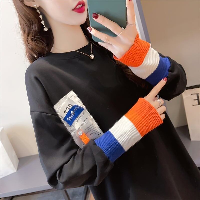 美感いっぱい 切り替え 好感度満載 プリント Tシャツ カットソー＜U-3669＞