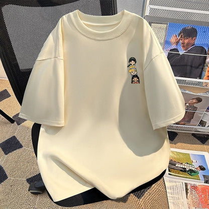 新商品 カジュアル 定番シンプル プリント 全6色 半袖Tシャツ<U-8767>