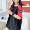 ゆったり感アップ 切り替え 一目惚れ プリント Tシャツ カットソー＜U-3533＞