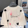 絶対欲しい ホットダイヤモンド キュート 三次元の愛 ゆったり 半袖Tシャツ＜U-8823＞