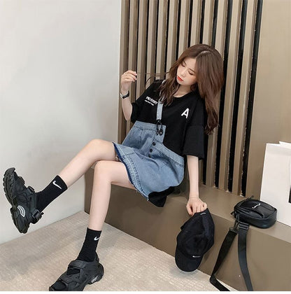 個性的なデザイン 2色選択可 一目惚れ レイヤード風 Tシャツ カットソー＜U-8286＞