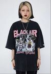見逃し厳禁 ファッション ストリート系 ヴィンテージ加工 プリントTシャツ ＜U-2893＞