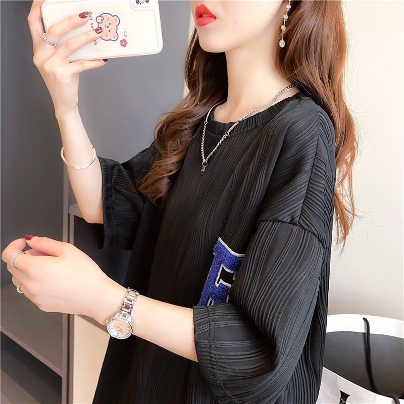 好感度満載 ラウンドネック 美感いっぱい Tシャツ カットソー＜U-3061＞