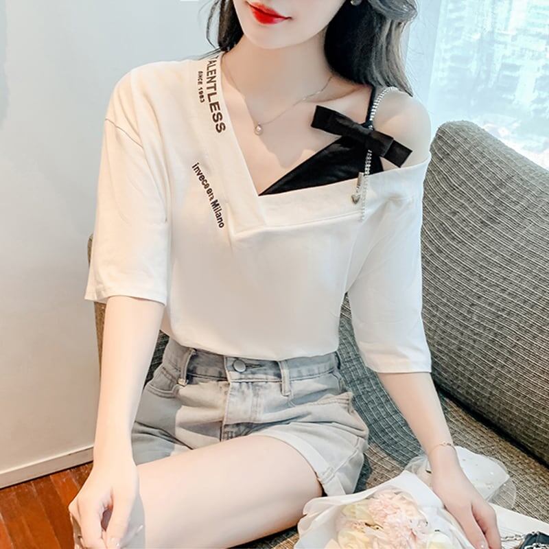 美人度アップ 3色選択可 チャーミング Tシャツ カットソー＜U-3267＞