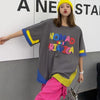 個性的なデザイン アバンギャルド 好感度満載 プリント 半袖Tシャツ カットソー＜U-8237＞