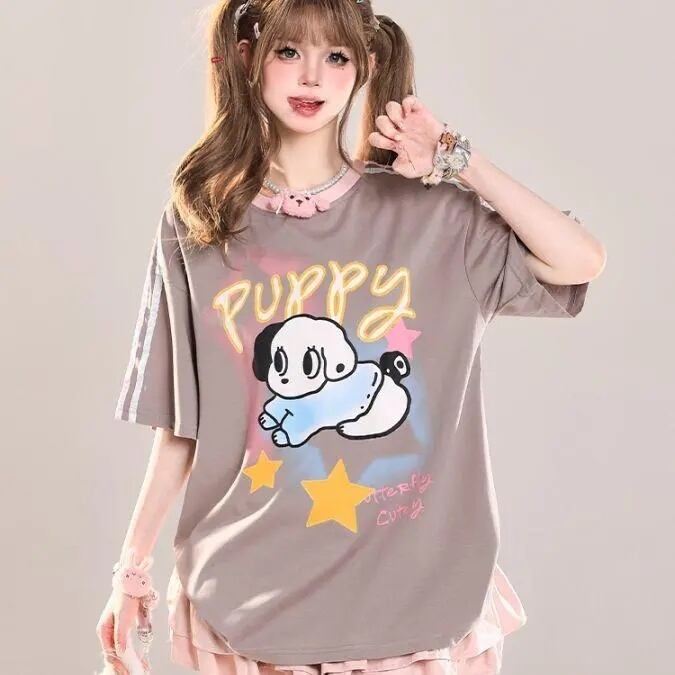 定番シンプル 絶対流行 売れ筋 早い者勝ち カジュアル 2色選択 Tシャツ<U-11462>