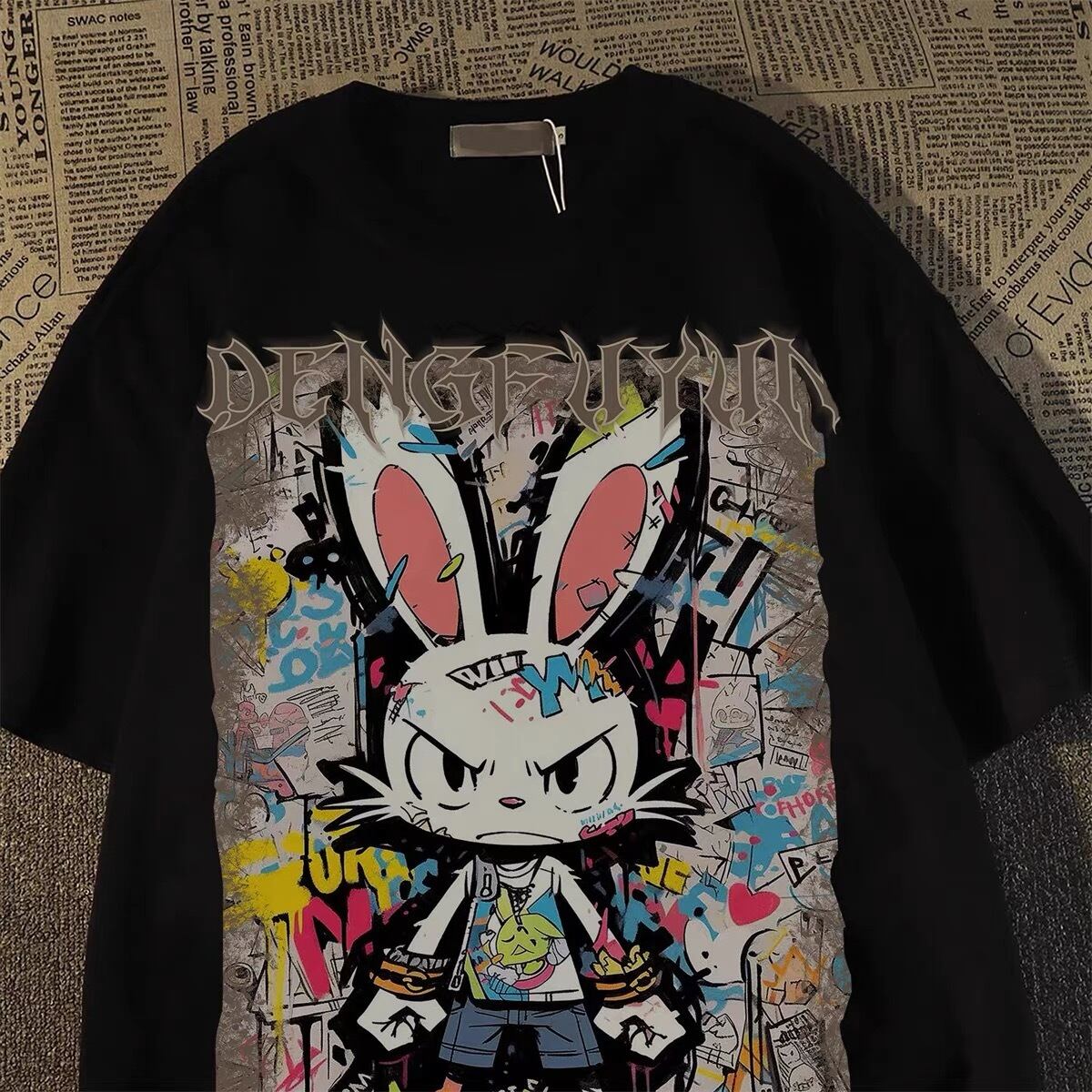 着回し力抜群 特別デザイン カジュアル プリント 全3色 半袖 Tシャツ <U-8810>
